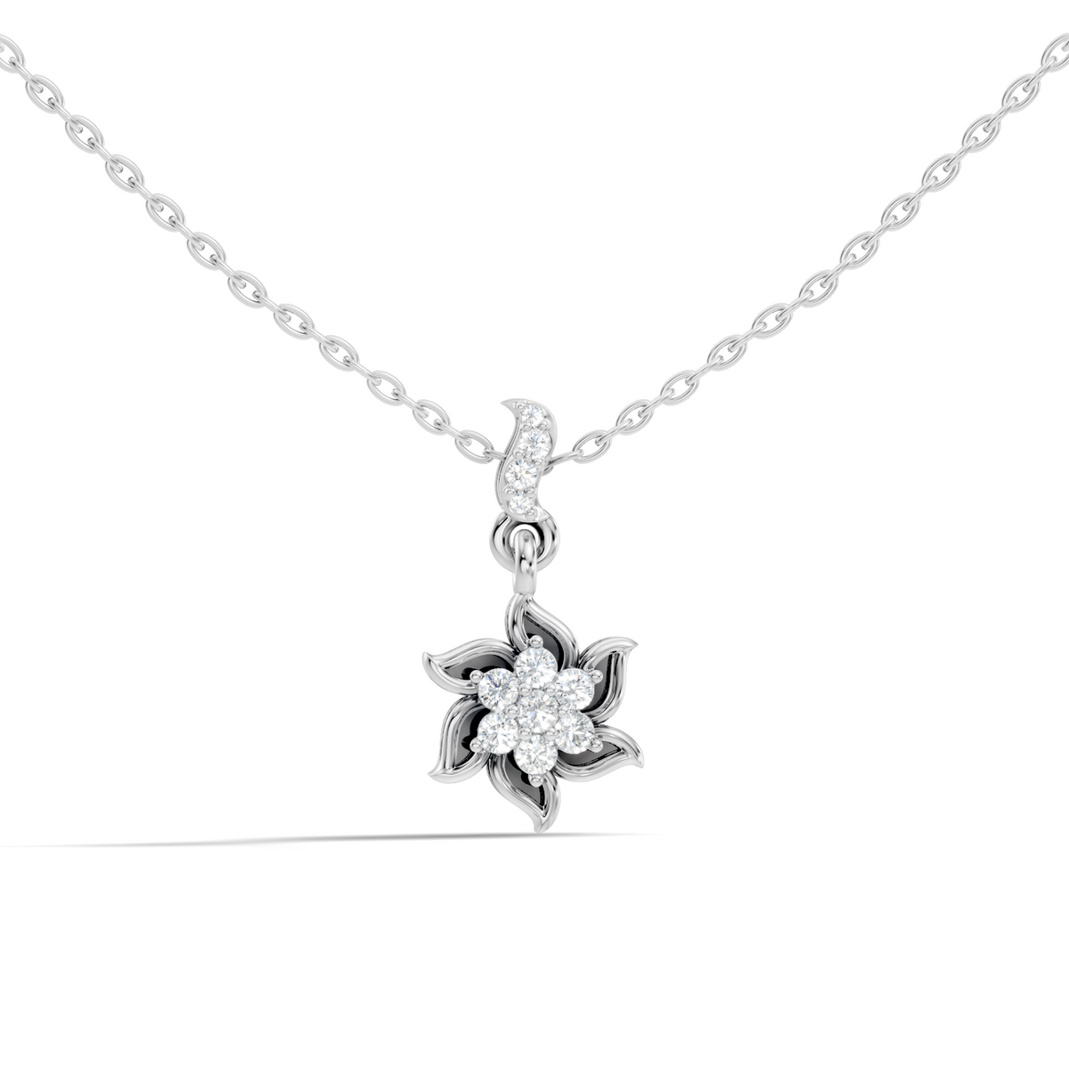Elegant 0.21 Ct Round Diamond Charm in 14K Rose Gold Jewelry Collection - HIGHCARAT DIAMONDS