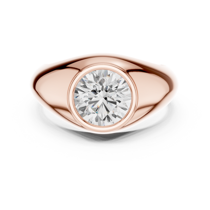 2.00 Ct Round Shape Lab grown Diamond 10k Solid White Shinny Gold Wedding Wear Men's Ring - HIGHCARAT DIAMONDS