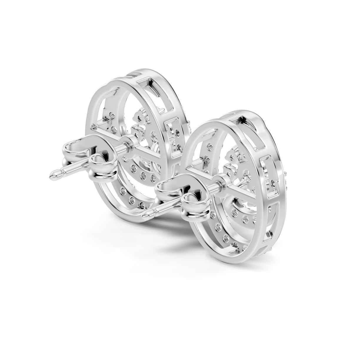 Round Shape Lab Grown- Natural Diamond Elegance Vintage Diamond 14k Solid Gold Earrings For  Daily Wear - HIGHCARAT DIAMONDS