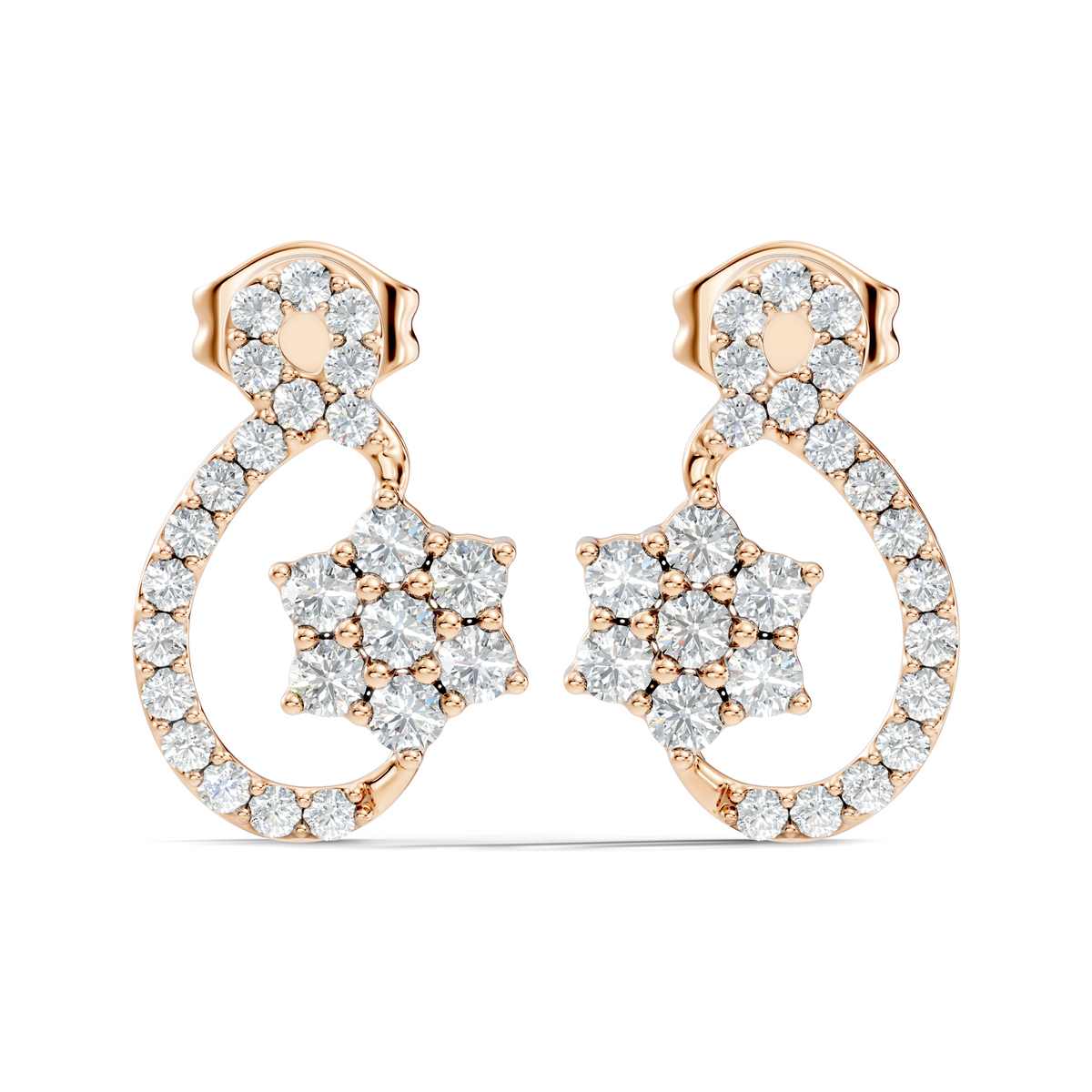 Round Shape Full Studs Natural & Lab Grown Diamond Earrings For Women Daily Wear - HIGHCARAT DIAMONDS