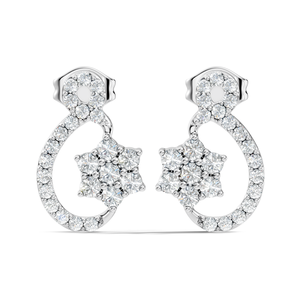 Round Shape Full Studs Natural & Lab Grown Diamond Earrings For Women Daily Wear - HIGHCARAT DIAMONDS