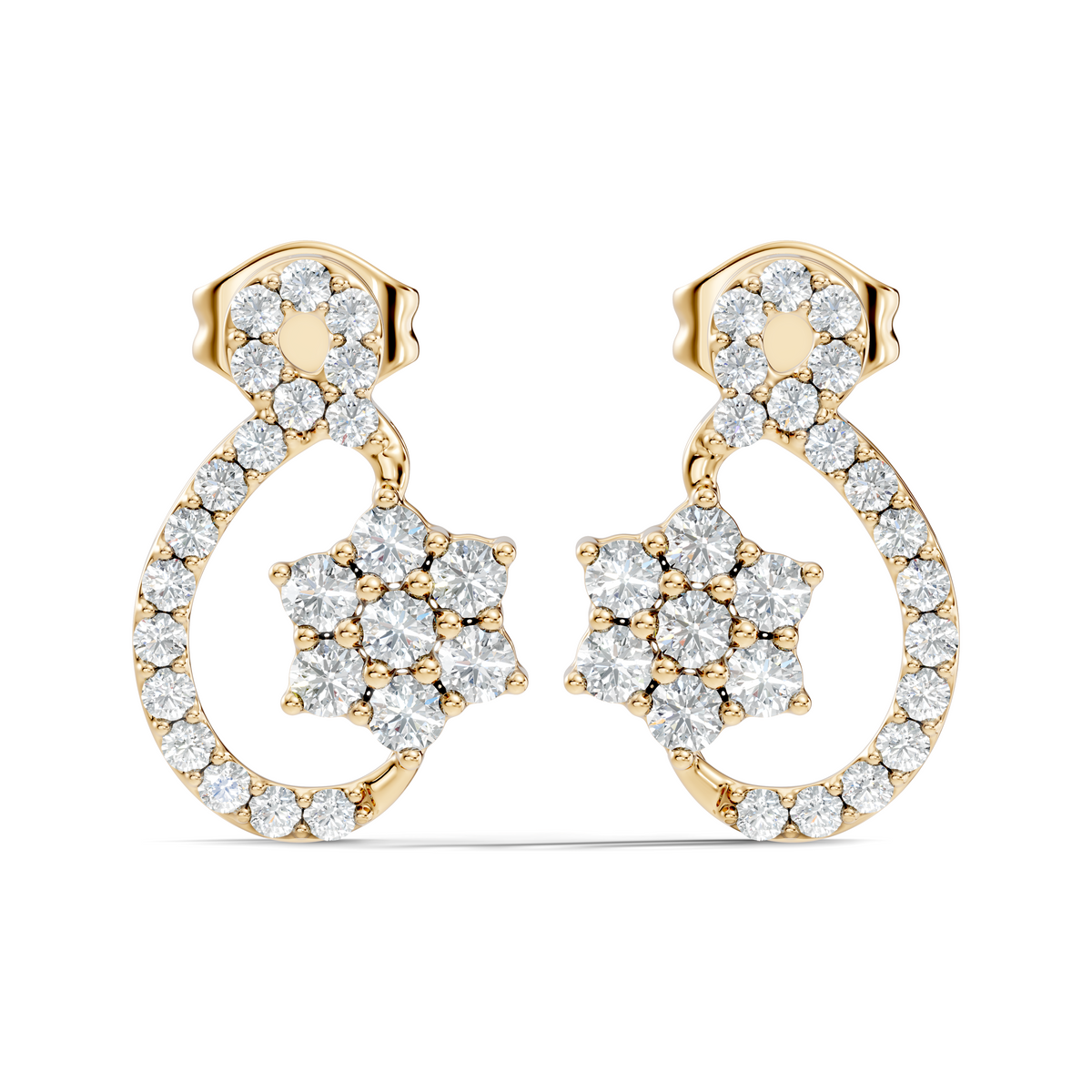 Round Shape Full Studs Natural & Lab Grown Diamond Earrings For Women Daily Wear - HIGHCARAT DIAMONDS