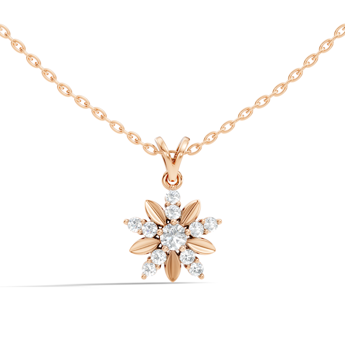 Vintage Inspired 14K Solid White Gold Diamond Pendant Timeless Anniversary Gift - HIGHCARAT DIAMONDS