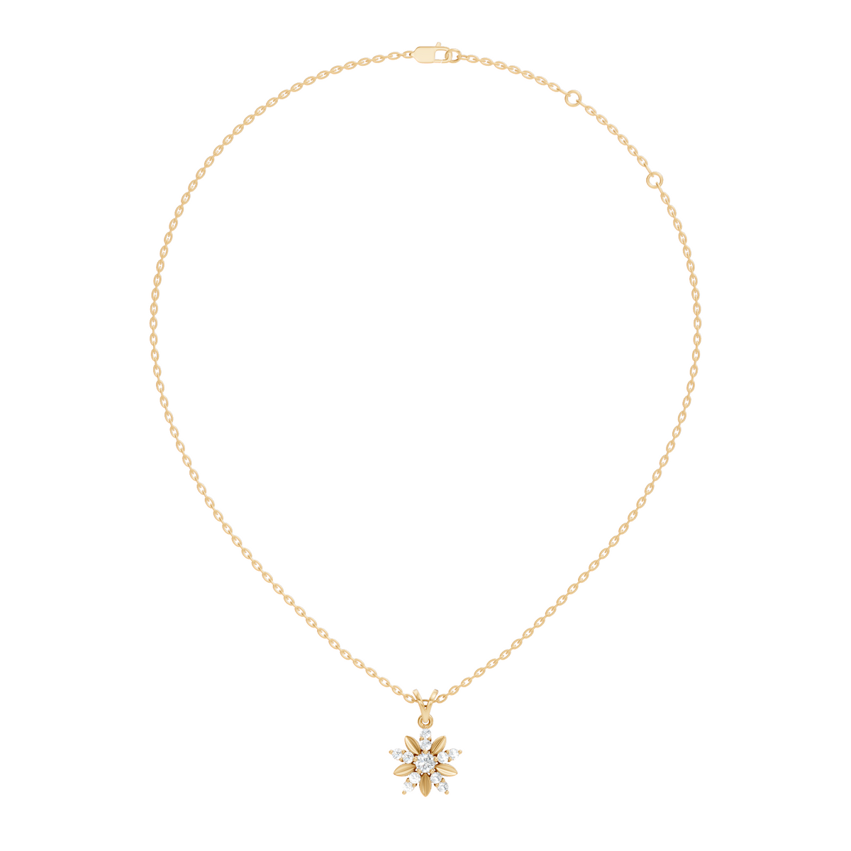 Vintage Inspired 14K Solid White Gold Diamond Pendant Timeless Anniversary Gift - HIGHCARAT DIAMONDS