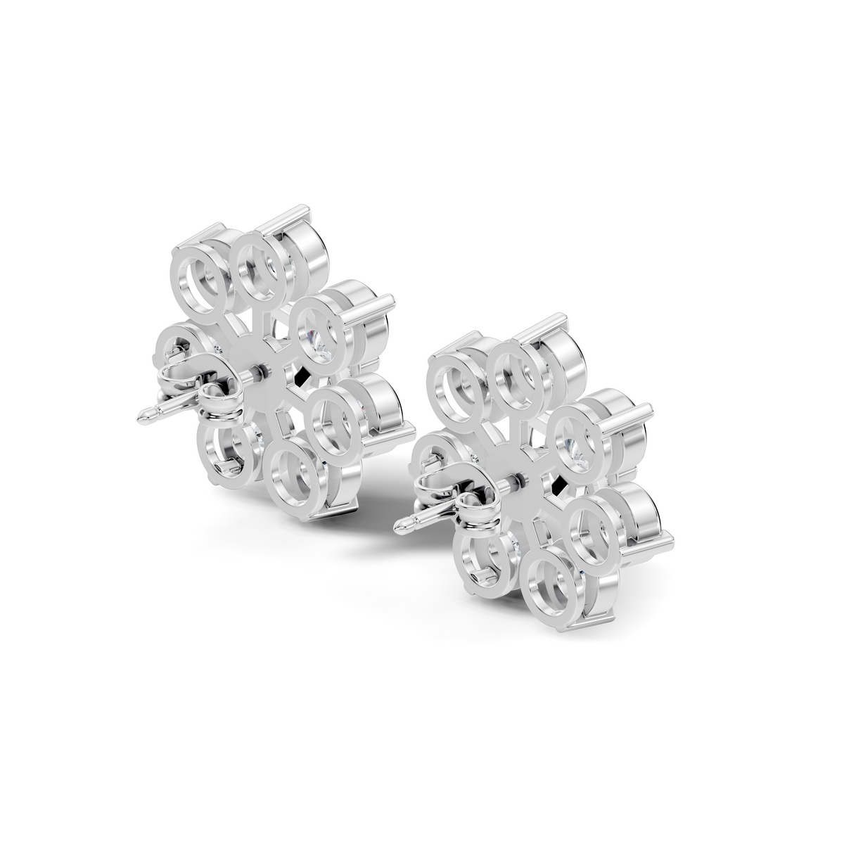 Stunning 2.64 Ct Round Diamond Earrings In 14K Solid Yellow Gold Gift Idea For Her - HIGHCARAT DIAMONDS