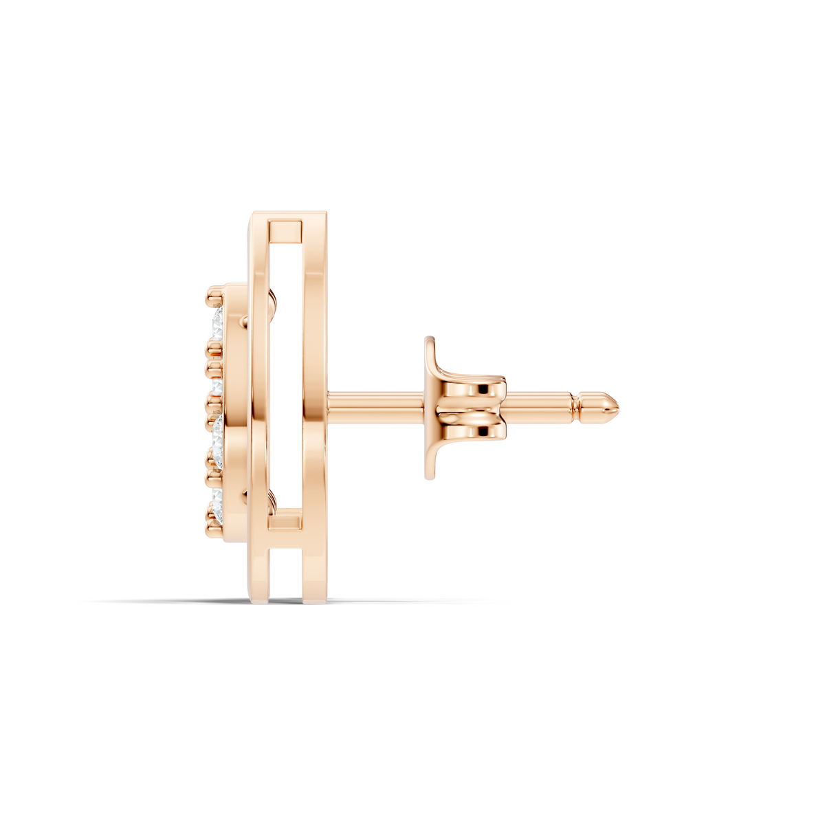 Elegant Round Cut Diamond Studs In 14K White Gold Trending Minimalist Design - HIGHCARAT DIAMONDS