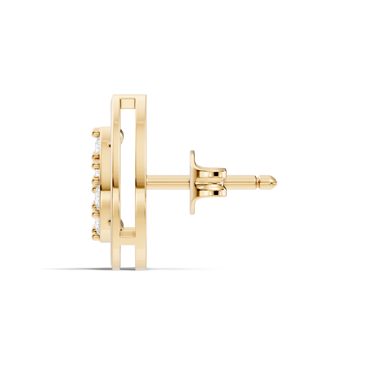 Elegant Round Cut Diamond Studs In 14K White Gold Trending Minimalist Design - HIGHCARAT DIAMONDS