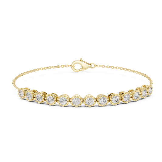 Round Cut Lab Grown Diamond Tennis Classic Bracelet - HIGHCARAT DIAMONDS
