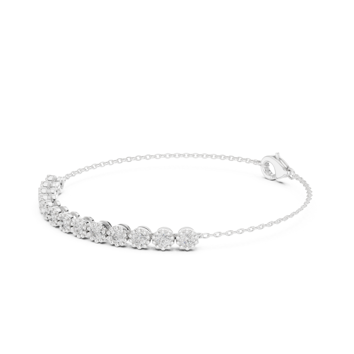 Round Cut Lab Grown Diamond Tennis Classic Bracelet - HIGHCARAT DIAMONDS