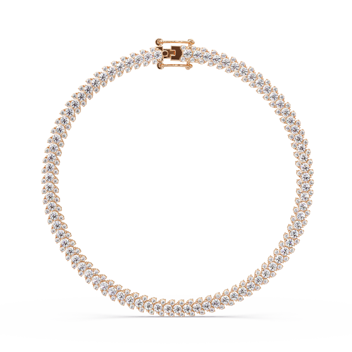 Round Cut Lab Grown Diamond Tennis Necklace - HIGHCARAT DIAMONDS