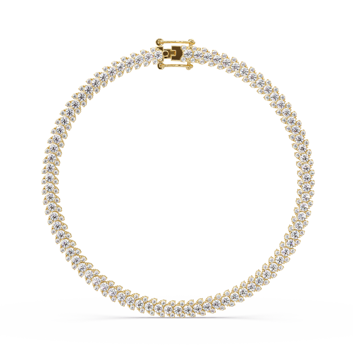 Round Cut Lab Grown Diamond Tennis Necklace - HIGHCARAT DIAMONDS