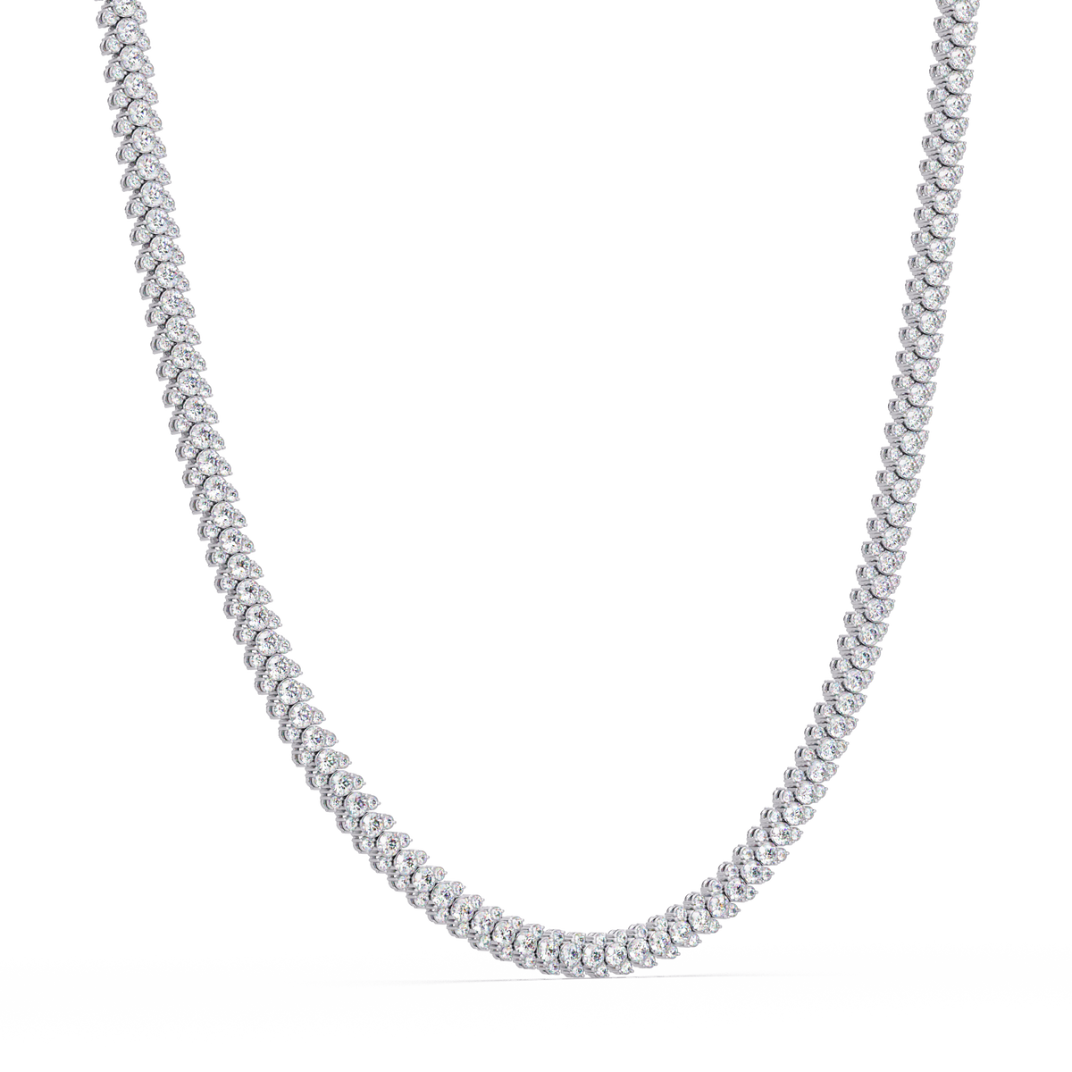 Round Cut Lab Grown Diamond Tennis Necklace - HIGHCARAT DIAMONDS