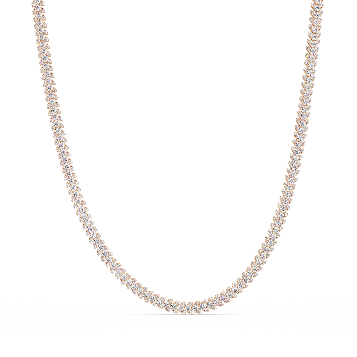 Round Cut Lab Grown Diamond Tennis Necklace - HIGHCARAT DIAMONDS