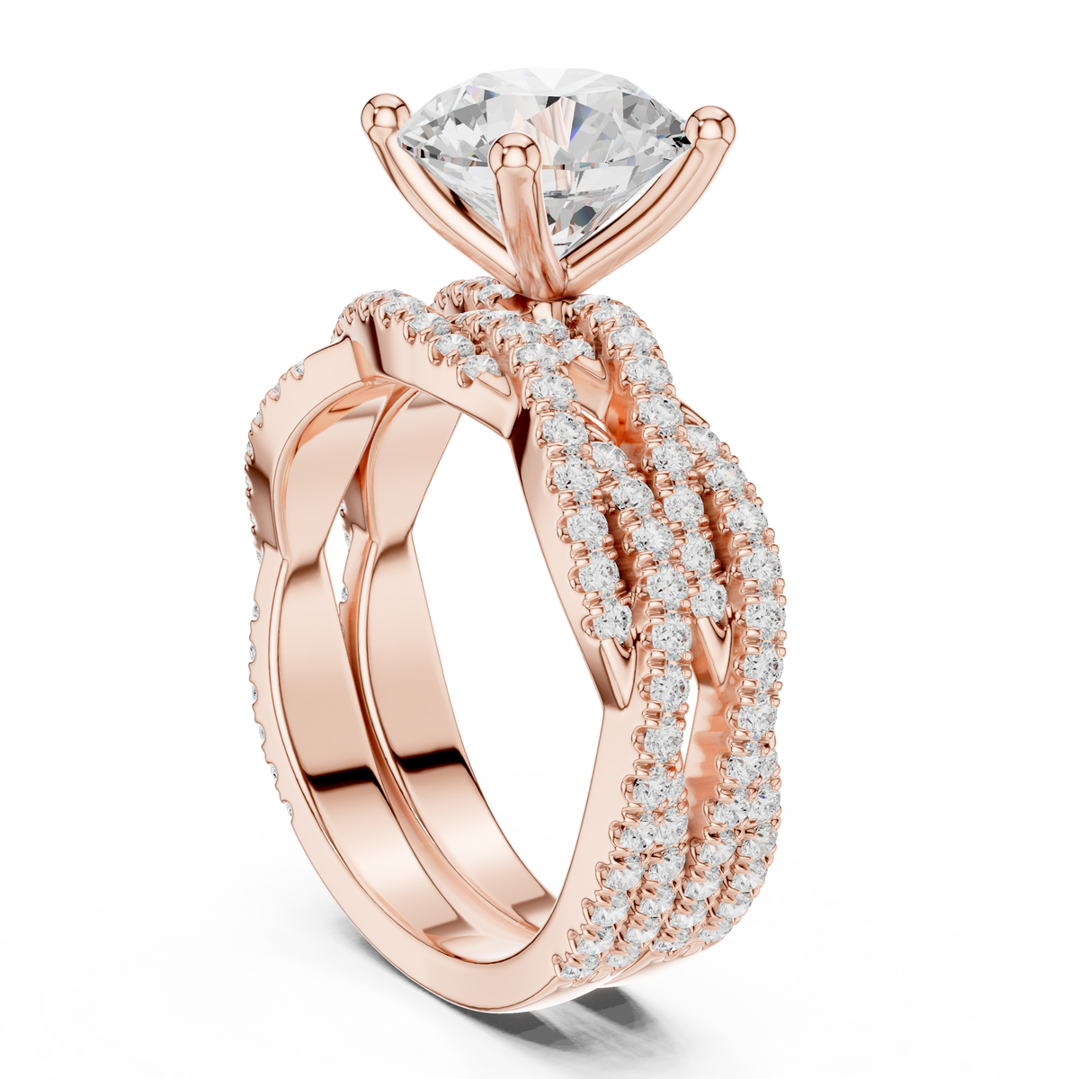 3.23 Carat Round Cut Diamond Ring Minimalist Round Accented Side Stones Ring For you In Every Occasion - HIGHCARAT DIAMONDS