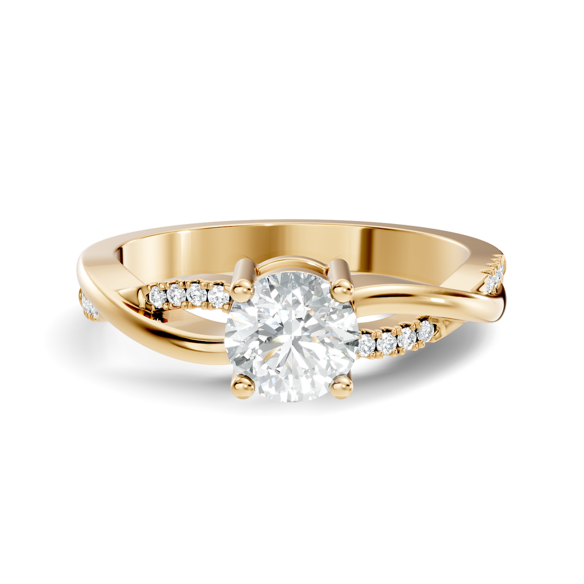 Round Cut Top Grade Lab Grown Diamond Vintage Solitaire Dainty Cluster Wedding Wear Ring For Women's - HIGHCARAT DIAMONDS