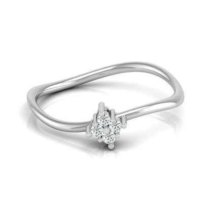 Round Cut Lab Grown Diamond Twisted Minimal Ring - HIGHCARAT DIAMONDS