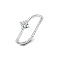 Round Cut Lab Grown Diamond Twisted Minimal Ring - HIGHCARAT DIAMONDS