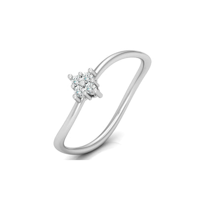 Round Cut Lab Grown Diamond Twisted Minimal Ring - HIGHCARAT DIAMONDS