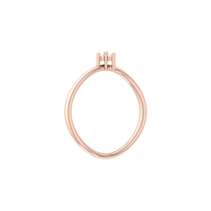 Round Cut Lab Grown Diamond Twisted Minimal Ring - HIGHCARAT DIAMONDS