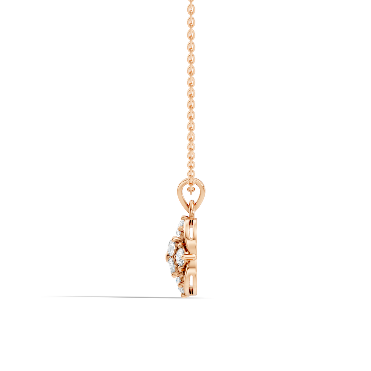 Unique Round Cut Diamond Pendant In 14K Solid Gold Personalized Jewelry For Women's - HIGHCARAT DIAMONDS