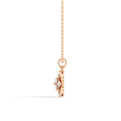 Unique Round Cut Diamond Pendant In 14K Solid Gold Personalized Jewelry For Women's - HIGHCARAT DIAMONDS