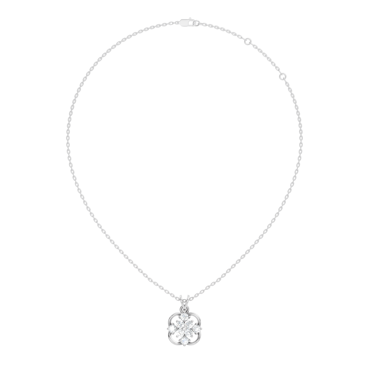 Unique Round Cut Diamond Pendant In 14K Solid Gold Personalized Jewelry For Women's - HIGHCARAT DIAMONDS