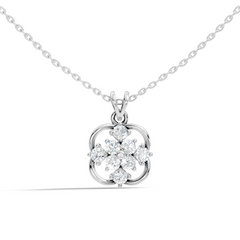 Unique Round Cut Diamond Pendant In 14K Solid Gold Personalized Jewelry For Women's - HIGHCARAT DIAMONDS
