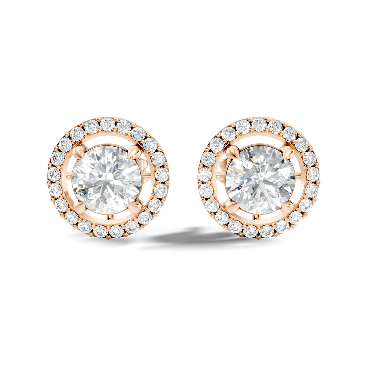 2.12 Ct Lab Grown Diamond Round Shape Minimalist New Classic Diamond Earrings For Wedding Wear - HIGHCARAT DIAMONDS