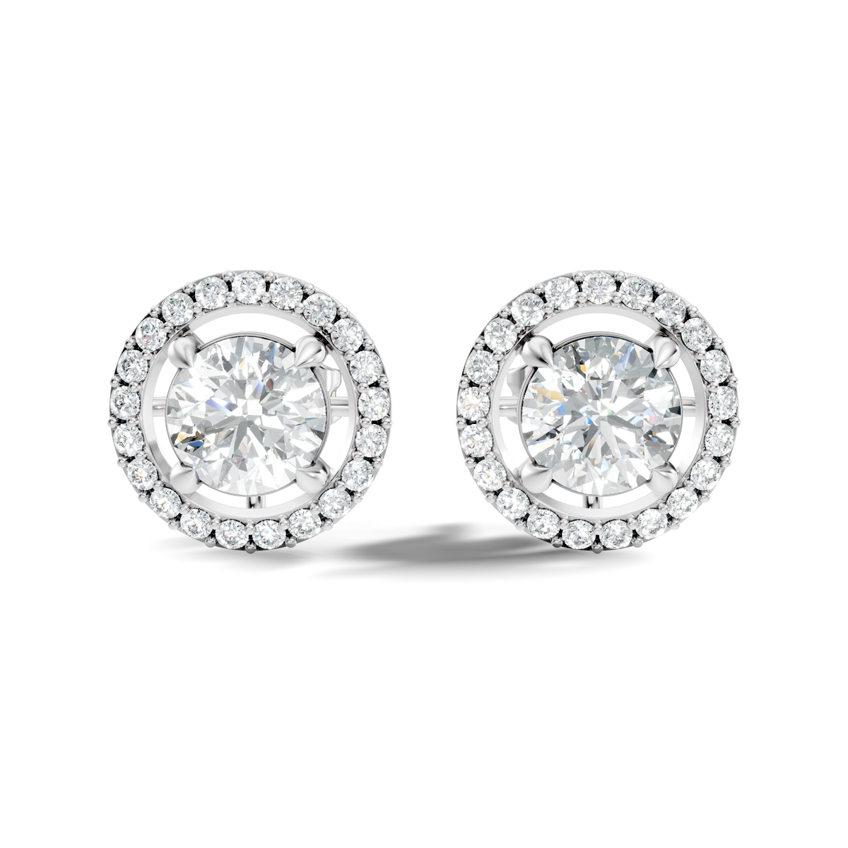 2.12 Ct Lab Grown Diamond Round Shape Minimalist New Classic Diamond Earrings For Wedding Wear - HIGHCARAT DIAMONDS