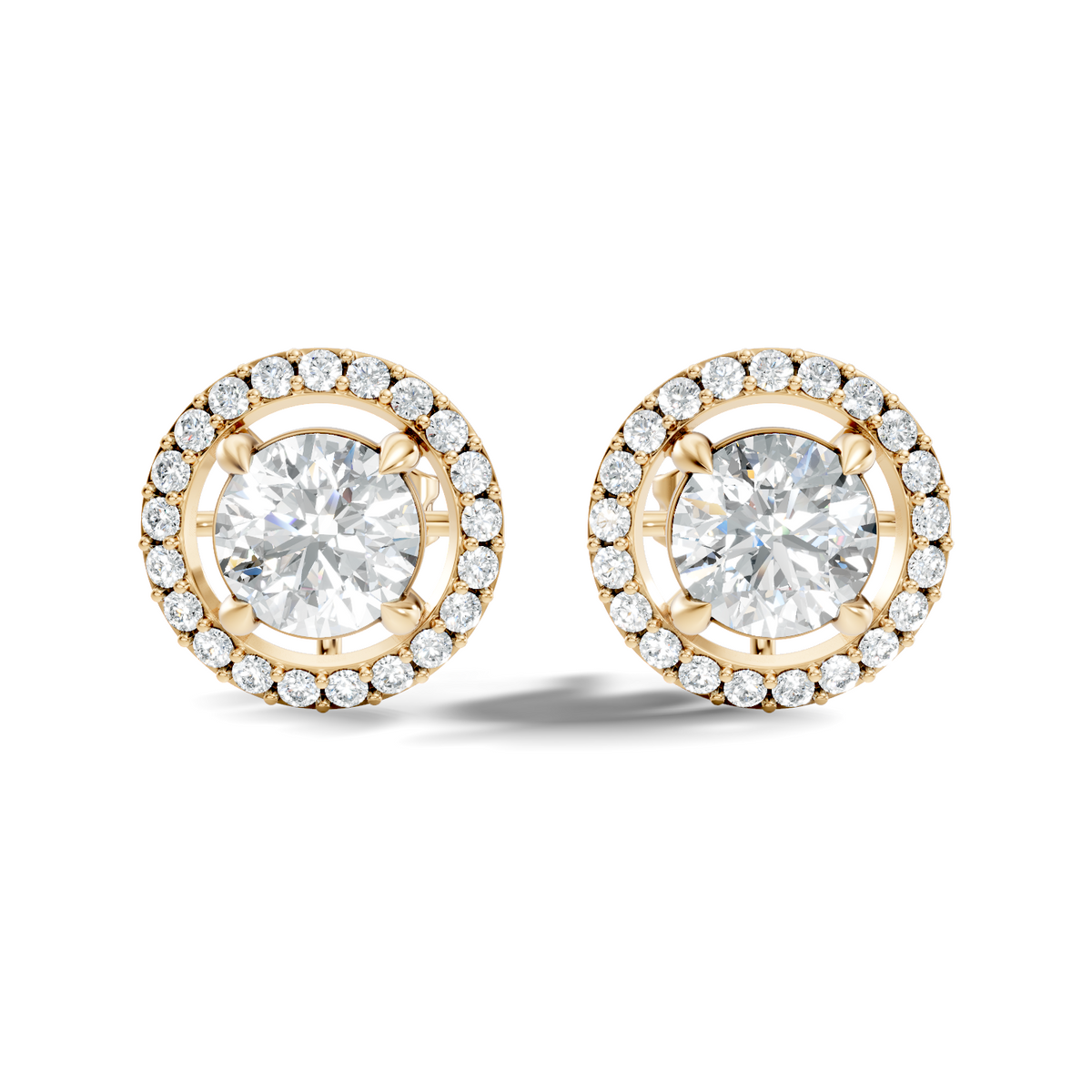 2.12 Ct Lab Grown Diamond Round Shape Minimalist New Classic Diamond Earrings For Wedding Wear - HIGHCARAT DIAMONDS