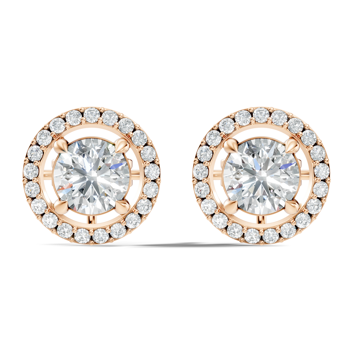 2.12 Ct Lab Grown Diamond Round Shape Minimalist New Classic Diamond Earrings For Wedding Wear - HIGHCARAT DIAMONDS