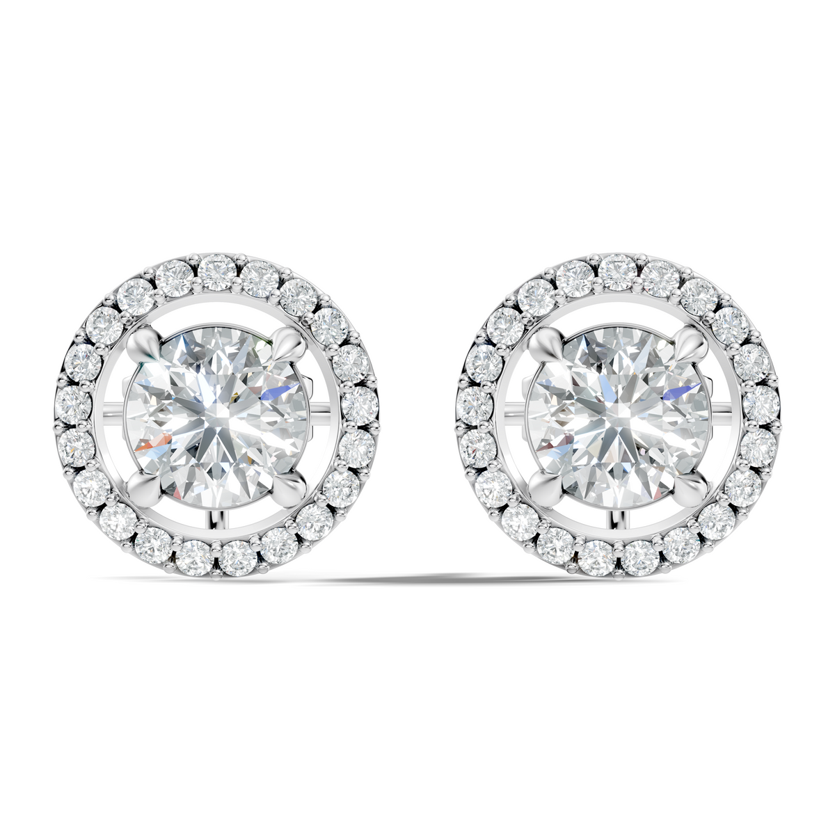2.12 Ct Lab Grown Diamond Round Shape Minimalist New Classic Diamond Earrings For Wedding Wear - HIGHCARAT DIAMONDS
