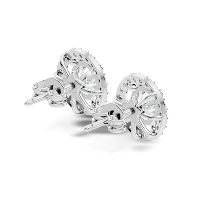 2.12 Ct Lab Grown Diamond Round Shape Minimalist New Classic Diamond Earrings For Wedding Wear - HIGHCARAT DIAMONDS