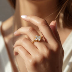 Round Cut Lab-Grown Diamond Vintage 5 Stone Ring