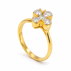 Round Cut Lab-Grown Diamond Vintage 5 Stone Ring