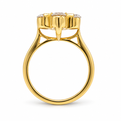 Round Cut Lab-Grown Diamond Vintage 5 Stone Ring