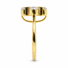 Round Cut Lab-Grown Diamond Vintage 5 Stone Ring