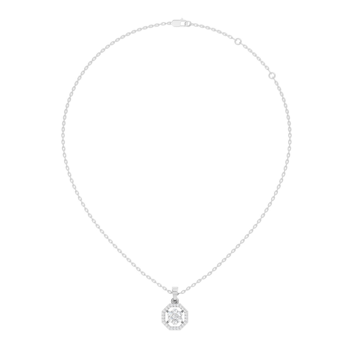 Elegant Round Cut Diamond Pendant In 14K Gold Affordable Gift for Women - HIGHCARAT DIAMONDS