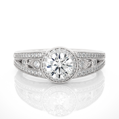Round Cut  Lab Grown Diamond Wedding Ring for Her, 14k-18k Solid Gold Options Available and  Wear Everyday Basis - HIGHCARAT DIAMONDS