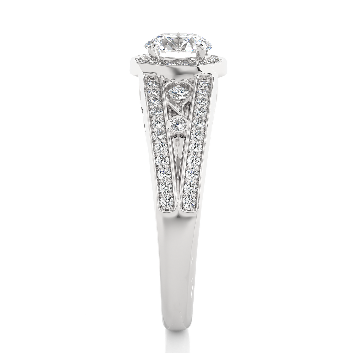 Round Cut  Lab Grown Diamond Wedding Ring for Her, 14k-18k Solid Gold Options Available and  Wear Everyday Basis - HIGHCARAT DIAMONDS