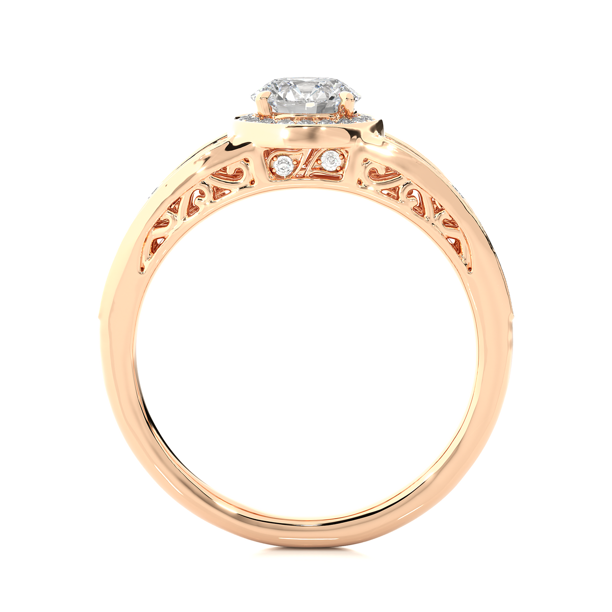 Round Cut  Lab Grown Diamond Wedding Ring for Her, 14k-18k Solid Gold Options Available and  Wear Everyday Basis - HIGHCARAT DIAMONDS
