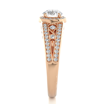 Round Cut  Lab Grown Diamond Wedding Ring for Her, 14k-18k Solid Gold Options Available and  Wear Everyday Basis - HIGHCARAT DIAMONDS