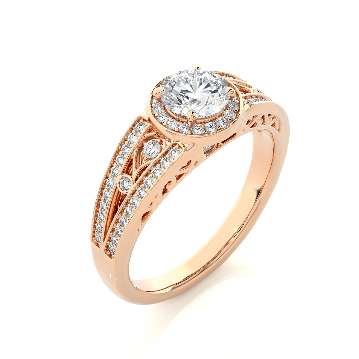 Round Cut  Lab Grown Diamond Wedding Ring for Her, 14k-18k Solid Gold Options Available and  Wear Everyday Basis - HIGHCARAT DIAMONDS