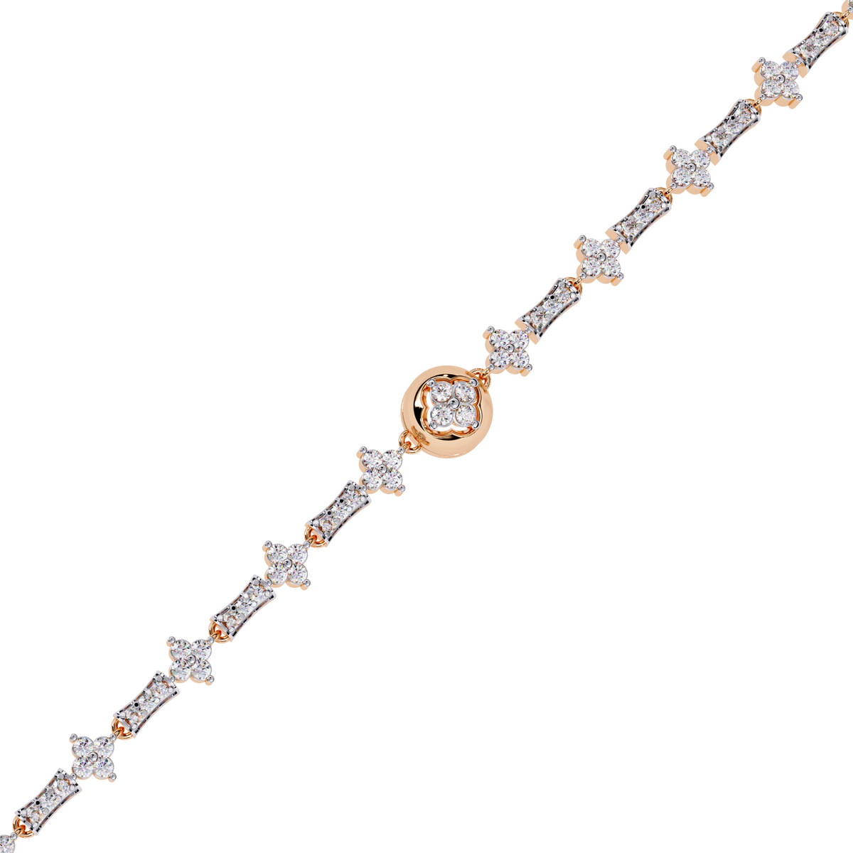 Round Cut Lab Grown Diamond Unique Delicate Classic Wedding Tennis Bracelet Gift For Women's - HIGHCARAT DIAMONDS