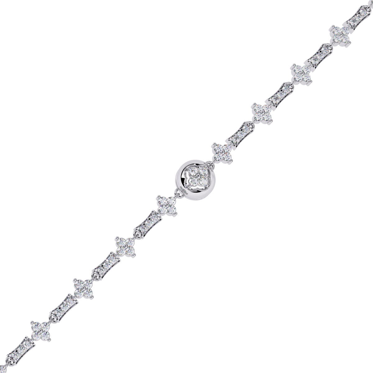 Round Cut Lab Grown Diamond Unique Delicate Classic Wedding Tennis Bracelet Gift For Women's - HIGHCARAT DIAMONDS