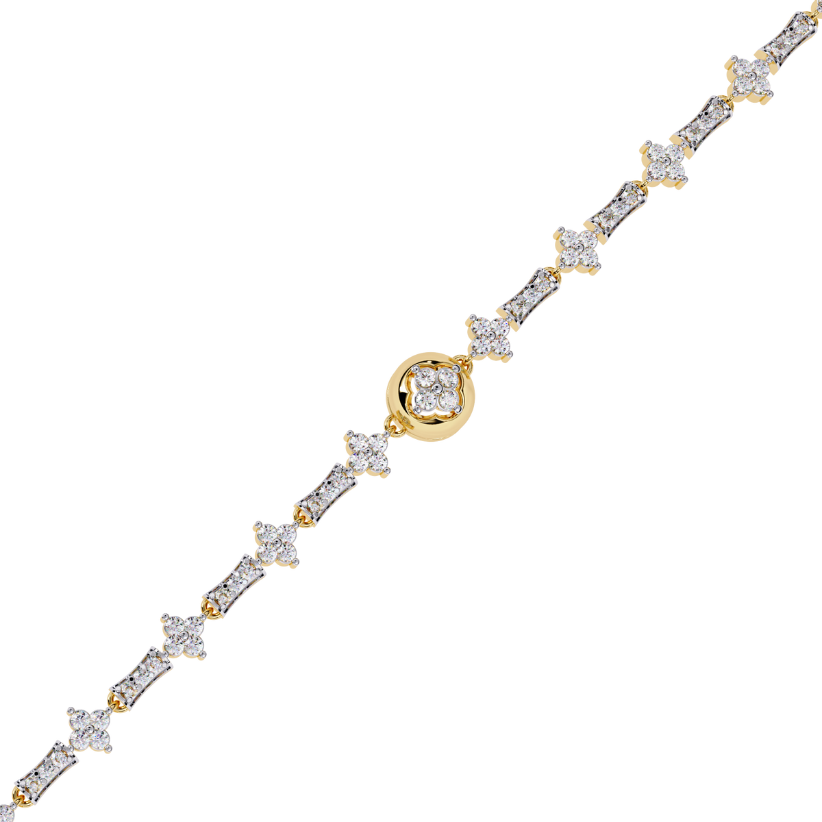 Round Cut Lab Grown Diamond Unique Delicate Classic Wedding Tennis Bracelet Gift For Women's - HIGHCARAT DIAMONDS