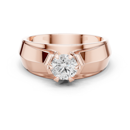 Lab Grown Round Shape Diamond For Men Diamond Ring - HIGHCARAT DIAMONDS
