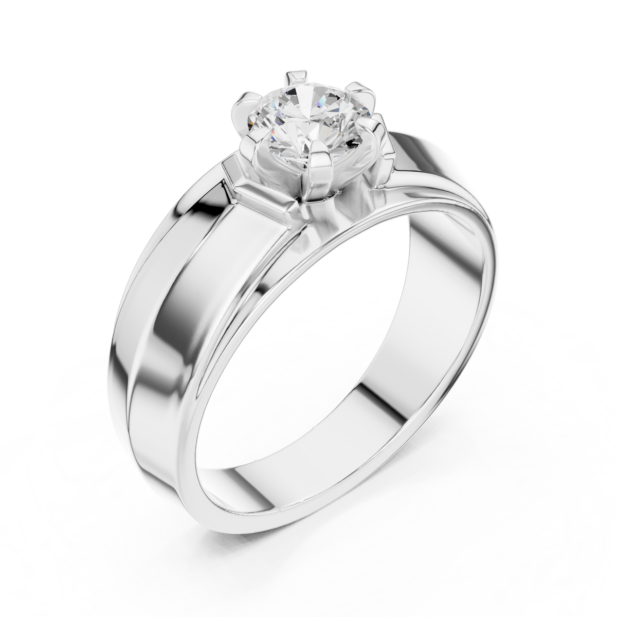 Lab Grown Round Shape Diamond For Men Diamond Ring - HIGHCARAT DIAMONDS