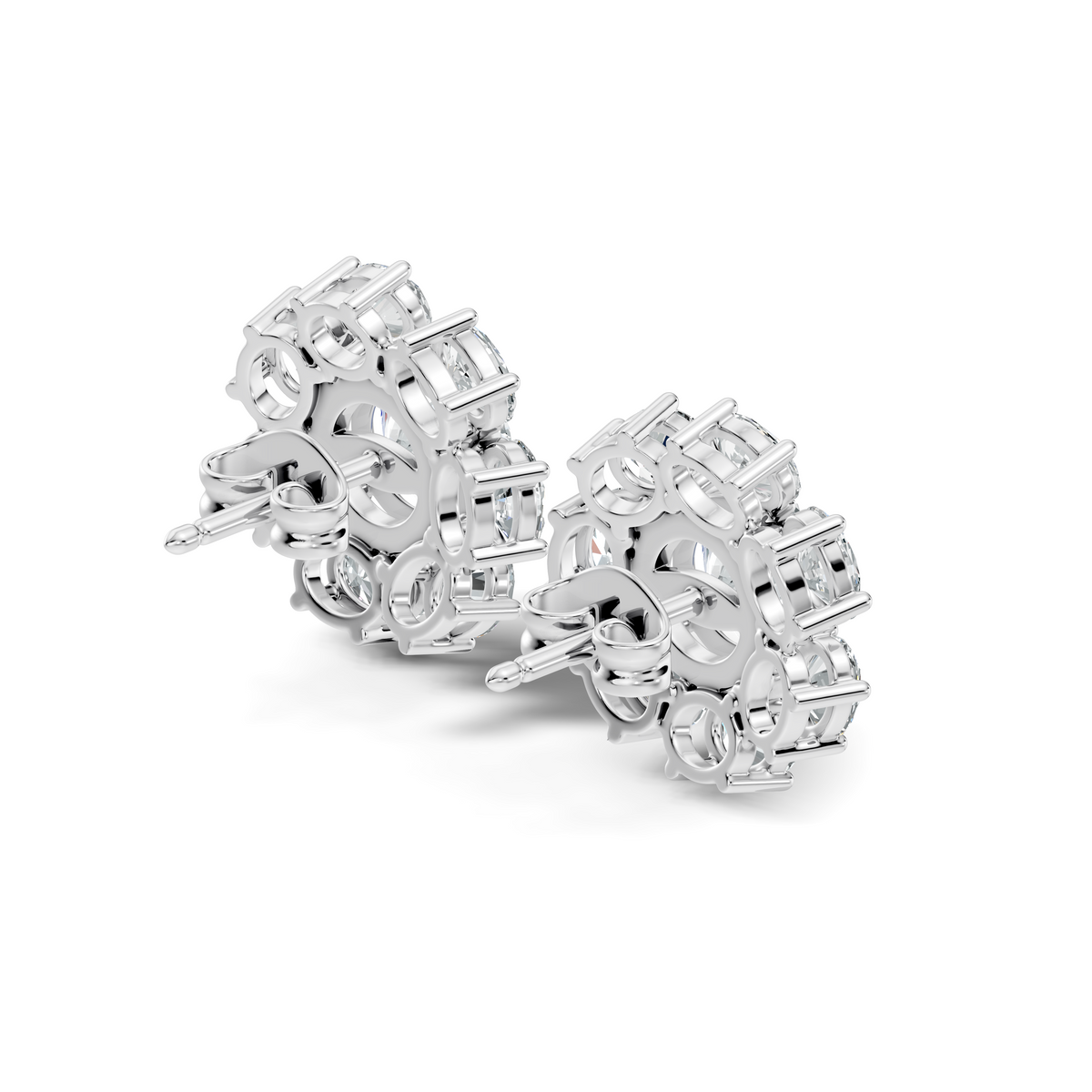Oval Shape 8.44 CT Round Cut Diamond Delicate Classic Prong Set Dainty Stud Earring Gift for Women's - HIGHCARAT DIAMONDS
