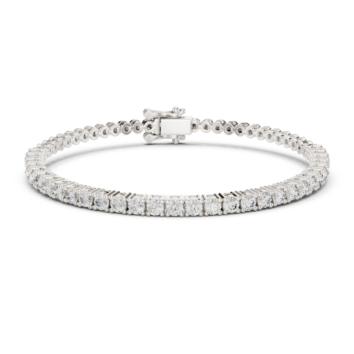 Round Cut Lab Grown Prong Set Tennis Diamond Bracelet - HIGHCARAT DIAMONDS